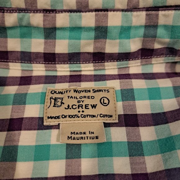 J. Crew men's large long sleeve button down plaid shirt - Picture 3 of 11